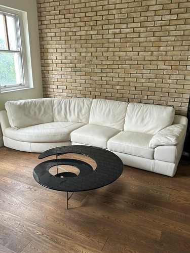 Natuzzi curved sofa beige - natuzzi, 2