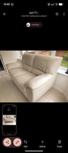 Seater natuzzi leather sofa - leather,