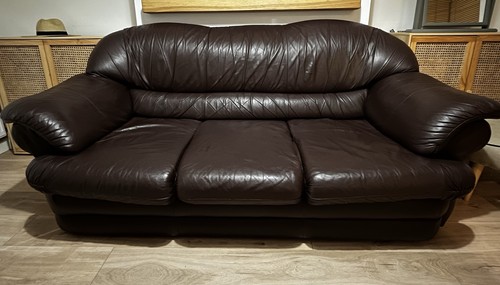 Natuzzi full leather seater - natuzzi, 3-seater