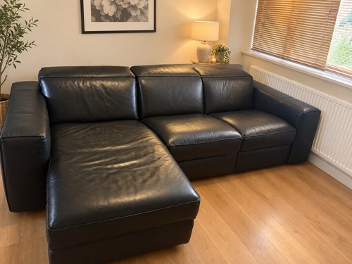 Natuzzi leather recliner - leather, sofa