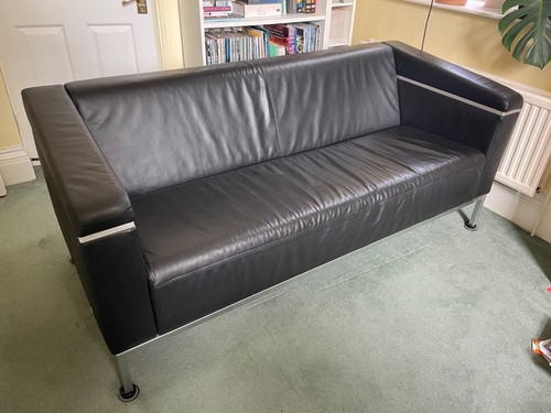 Designer natuzzi black leather - designer,