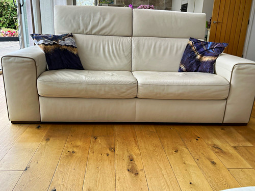 Natuzzi white leather - natuzzi,