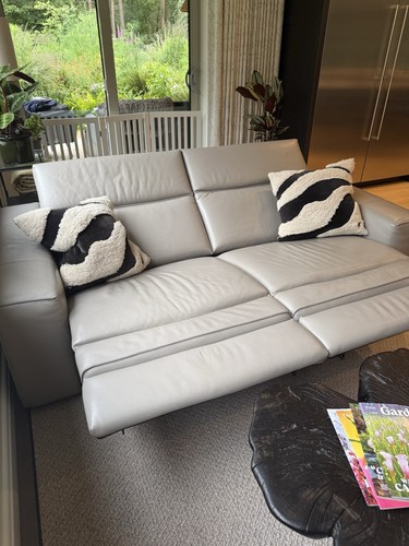 Natuzzi grey leather - natuzzi,