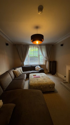 Natuzzi sofa with long chair