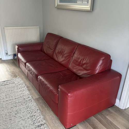 Natuzzi large red leather - natuzzi,