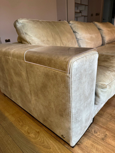 Natuzzi nubuck leather sofa - natuzzi,