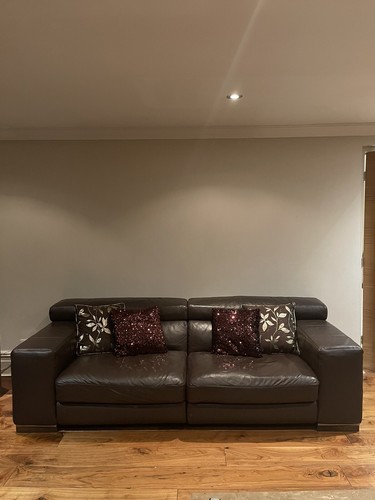 Seater dark brown leather - brown,