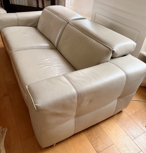 Natuzzi taupe leather 4 - natuzzi,