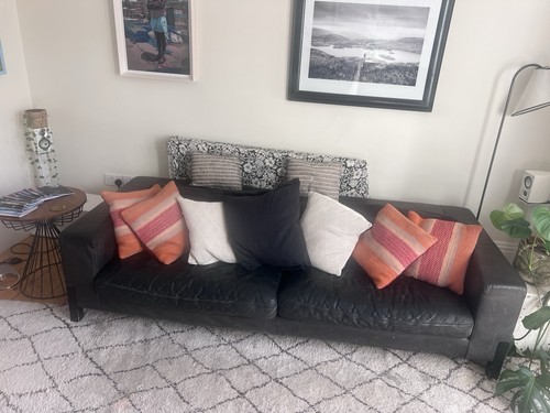 Natuzzi modern seater black - 3,