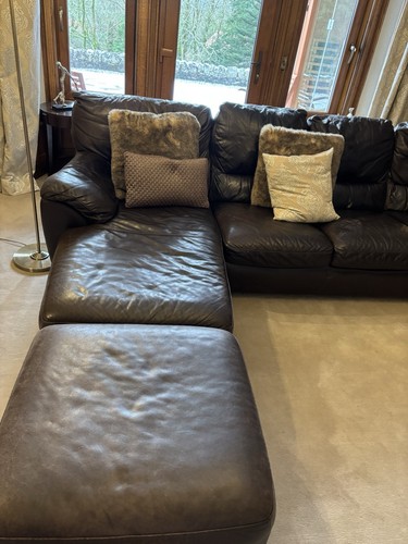 Natuzzi brown leather - natuzzi,