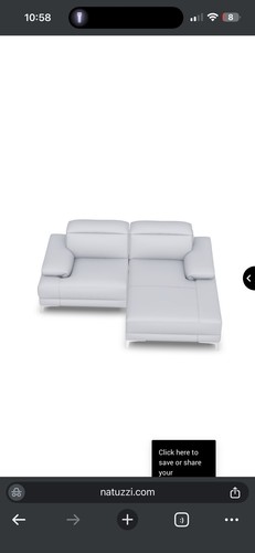 Natuzzi speranza grey leather - grey,