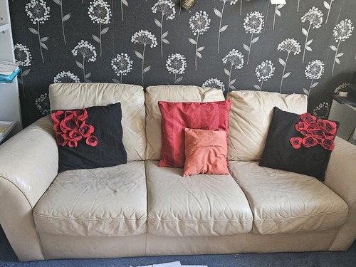 Natuzzi leather 3 seater - -,