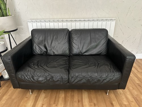 Natuzzi black leather - natuzzi,